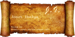 Joszt Ibolya névjegykártya